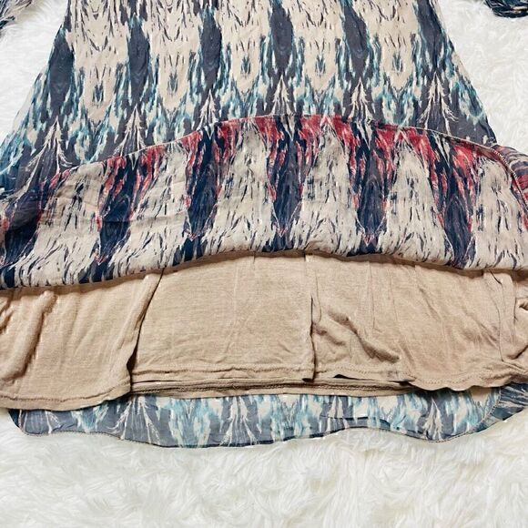 Marina Gigli Made in Italy 100% Silk Dress Tunic Lined Size S Balloon Sleeve - Picture 7 of 11